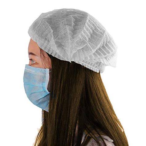 Kodenipr Club Hair net Stretchable White Caps - Head Cover Hair For ...