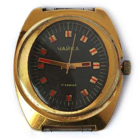 часы Чайка 2609Н СССР позолота AU10 Large USSR gold plated watch CHAIKA ...