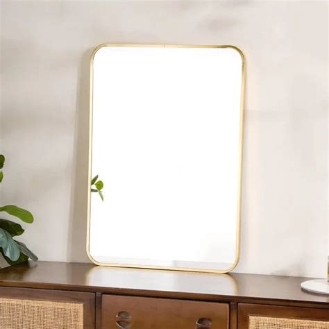 Rectangle Metallic Framed with Curve Edges Mirror (Saint-Gobain ...