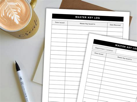 Image result for Key Tracking Log Template