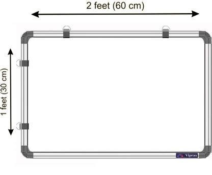 Viprax Non Magnetic Slate 1X2 Feet Double-Sided Writing Whiteboard ...