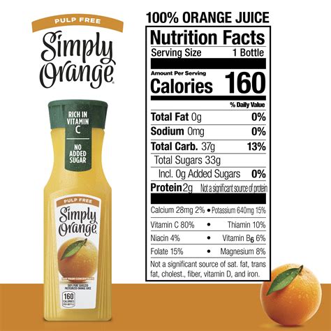 Simply Orange Pulp Free Orange Juice, 11.5 fl oz