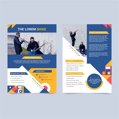 Flat design cv template | Free Vector