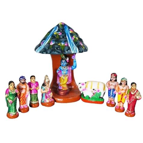 Handmade Clay Govardhana Giri Golu Dolls Set – PujaNpujari