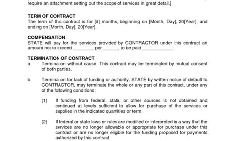 Image result for Personal Service Contract Example