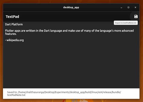 Flutter Sample Desktop App 的图像结果