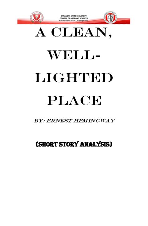 A Clean, Well-Lighted Place (Brief and Simple Analysis) - A clean, well ...