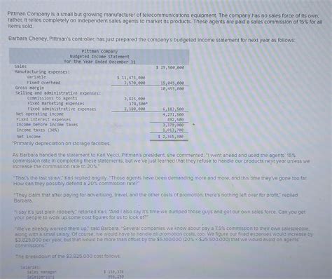 Solved Compute Pittman Company's break-even point in dollar | Chegg.com