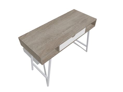 Clihome Computer Desk 19-in White Modern/Contemporary Walnut Computer ...