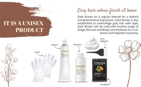 Buy Enega No Ammonia Grey Coverage Long Lasting Creme Hair Color with ...