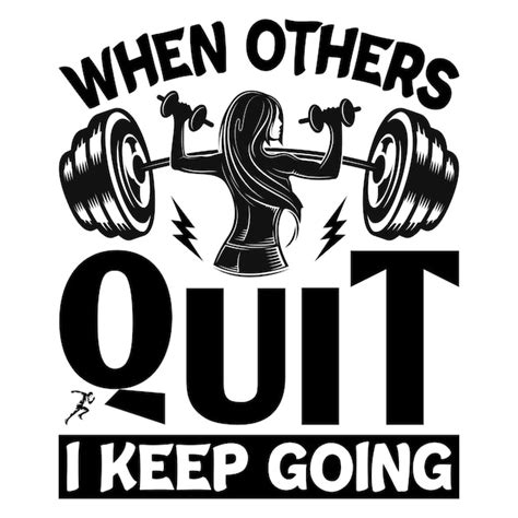 Premium Vector | Fitness TShirt Design GYM Exercise Motivational Quotes ...