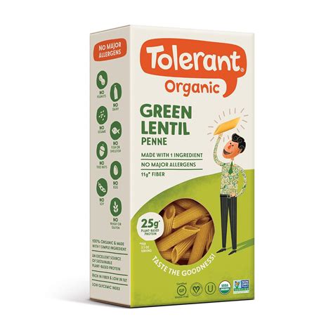 Tolerant Organic Green Lentil Penne Pasta 8 oz - India | Ubuy