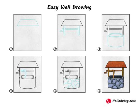 Easy Well Drawing - HelloArtsy