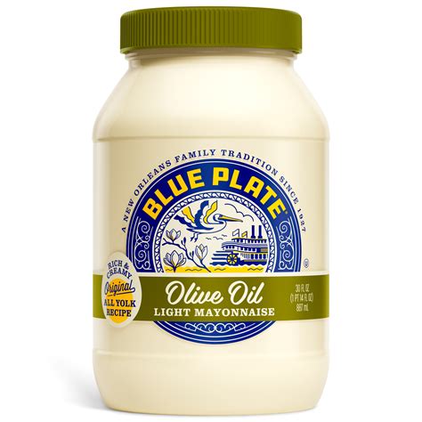 Blue Plate Olive Oil Mayonnaise, 30 oz - Reily Products