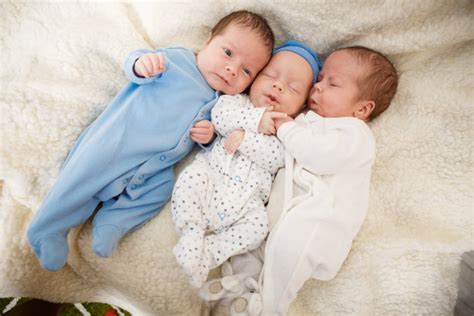 三胞胎,双胞胎,兄弟,宁静,毛皮,水平画幅,可爱的,男婴,人,婴儿摄影素材,汇图网www.huitu.com