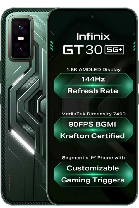 Infinix GT 30 5G+ (Pulse Green, 8GB RAM, 128GB Storage) | MediaTek 7400 ...
