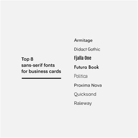 The best fonts for business cards - Business Card Expert