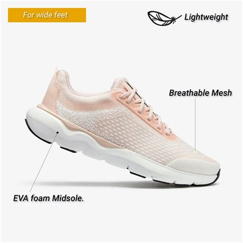 JOGFLOW500 Cushion Comfort Breathable Women Running Shoes Quartz Pink