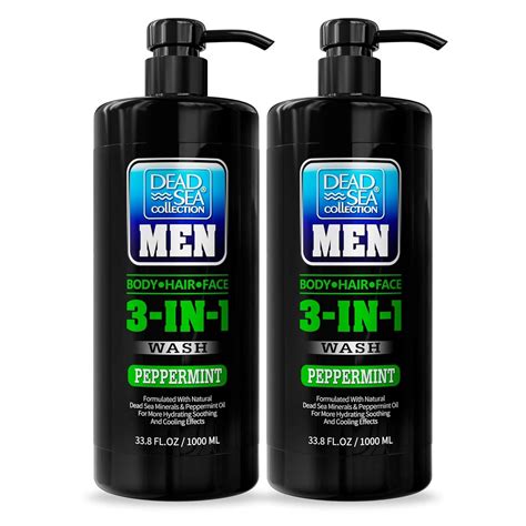 Amazon.com : Dead Sea Collection Mens Body Wash 3 in 1 – Peppermint ...