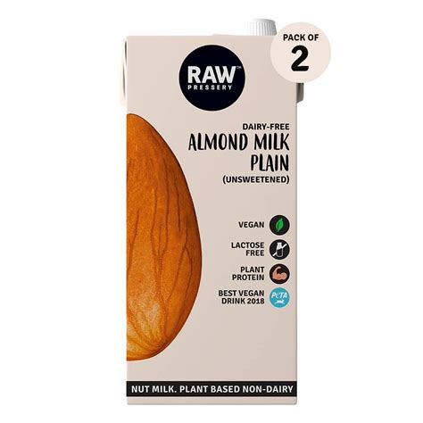 Raw Pressery Almond Milk Plain Unsweetened - 3x1000ml – weguarantee