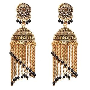 Buy Bedizen Fashion Women's Beautiful Gold Plated Long Chain Tassel ...