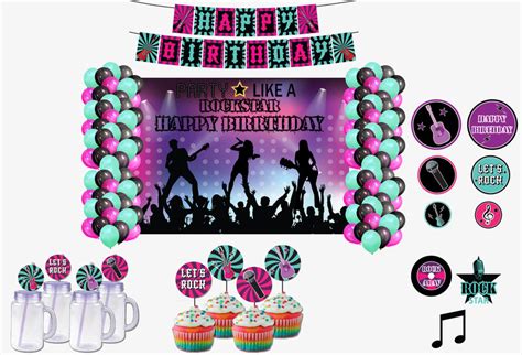 Buy Rockstar Party Decoration Supplies | Party Supplies | Thememyparty ...