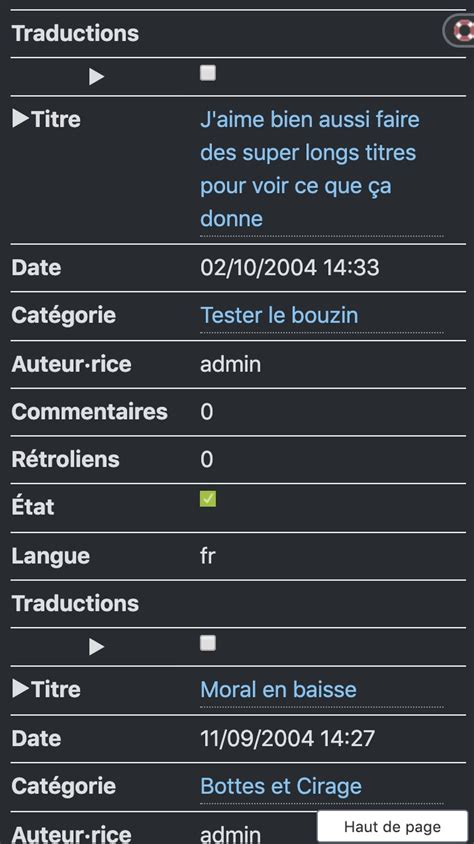 Tables responsives - Open Time