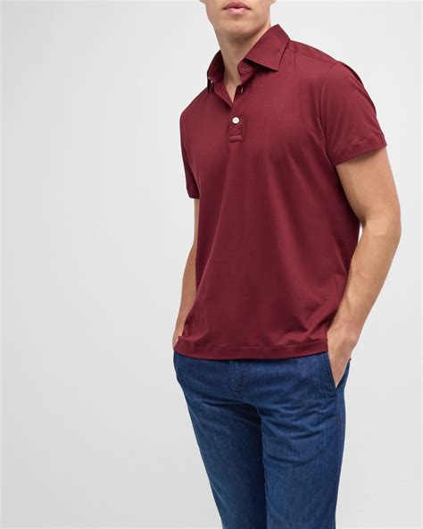 Kiton Men's Cotton Polo Shirt | Neiman Marcus