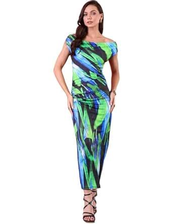 Buy Uptownie Lite Women Stretchable Off-Shoulder Drape Maxi Dress ...