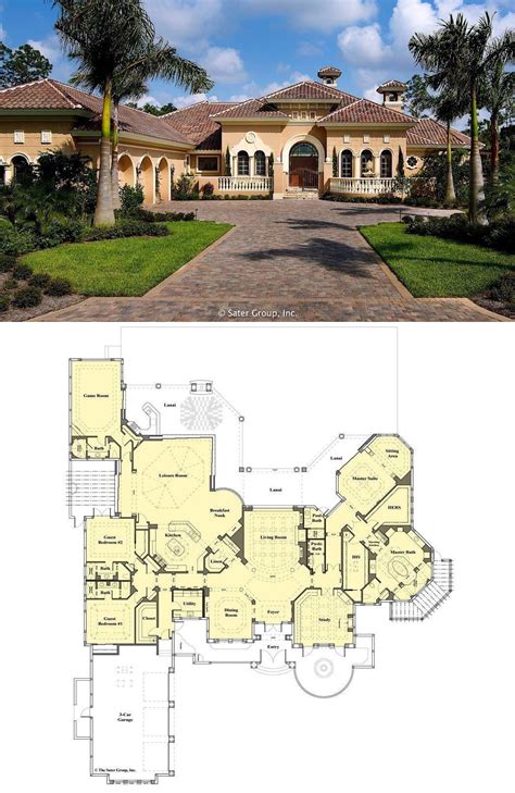 The Monteverdi is a Mediterranean flavored home. | Tuscan house plans ...