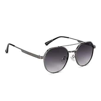 Buy Voyage UV Protected & Gradient Grey & Clear Round Sunglasses for ...