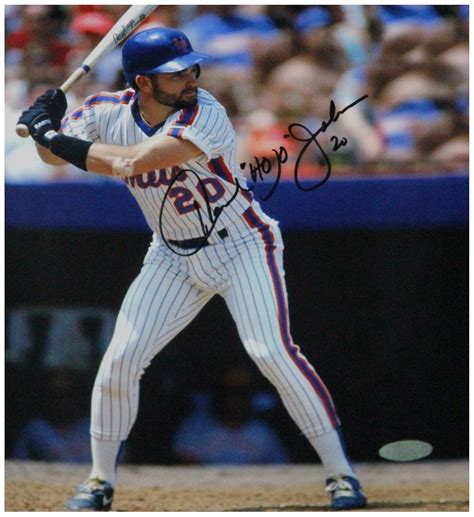 MLB New York Mets Howard Johnson Signed Batter's Box Pinstripe Jersey ...