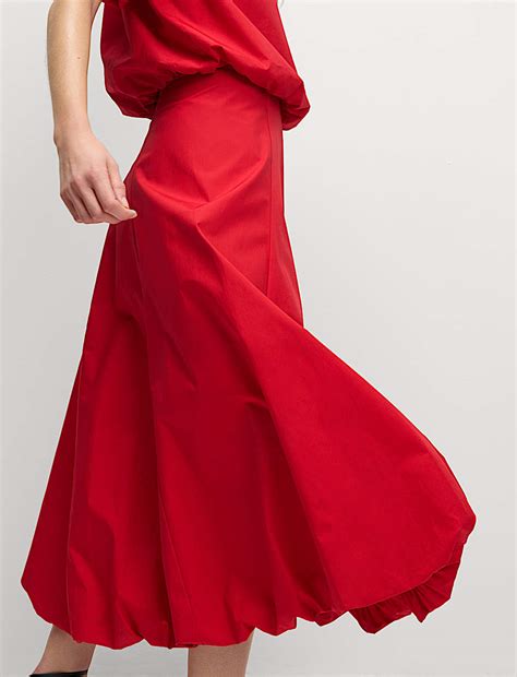 Buy Pure Cotton Bubble Hem Midi Skirt at Marks & Spencer