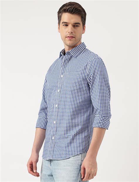 Buy Pure Cotton Checks Spread Collar Shirt at Marks & Spencer