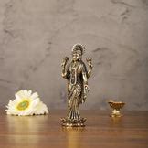 Brass Superfine Intricate Standing Vishnu Lakshmi Narayana Idol - 6 ...