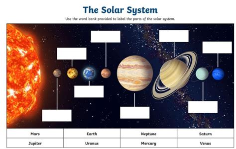 Solar System Worksheet 的图像结果