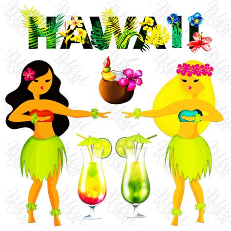 Hawaii PNG Hawaii Clipart Hawaiian Clipart Tropical | Etsy