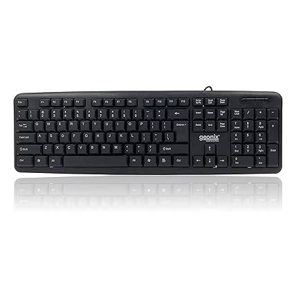 Amazon.in: Buy GEONIX Wired Computer Keyboard – Basic Black Keyboard ...