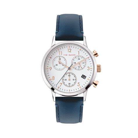 Ted Baker Mens Leather Chronograph Watch (White_Free Size) : Amazon.in ...