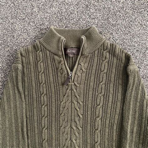Vintage Cable Knit Quarterzip Sweater - Super nice... - Depop
