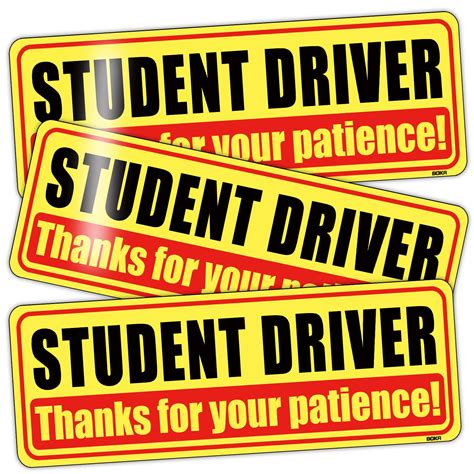 Buy BOKA Student Driver Magnet for Car, Upgraded Please Be Patient New ...