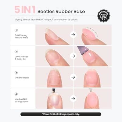 Beetles Rubber Base Gel Nail Polish, 6 Colors Nude India | Ubuy