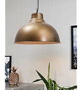 Buy Homesake Modern Geometric Pendant Light, Gold Finish, Industrial ...