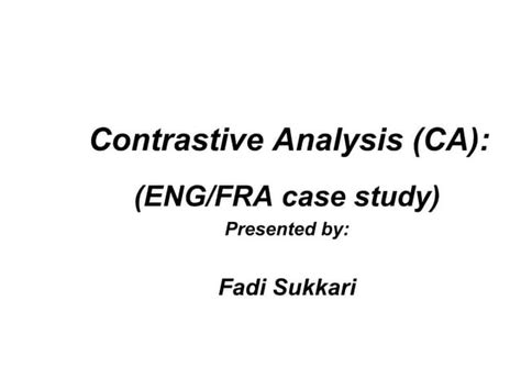 Image result for Contrastive Analysis Example