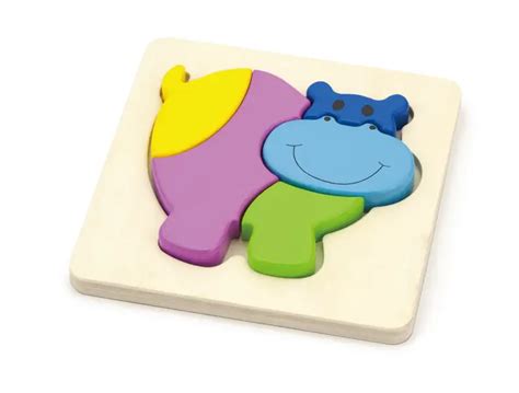 Viga 59932 Baby's first puzzle - hippopotamus (box) - Poland, New - The ...