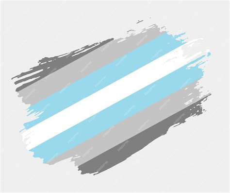 Premium Vector | Demiboy flag painted with brush on white background ...
