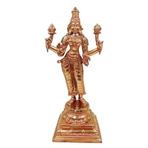 Buy South Indian Arts Brass Goddess Maha Lakshmi Idols, Sri Devi Statue ...