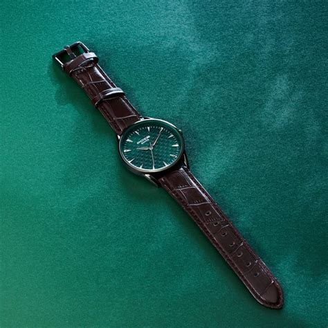 Buy Online Sonata Poze Quartz Analog Green Dial Brown Color Leather ...