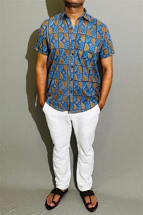 Elevate Your Style: Hand Block Print Cotton Shirt with Half Sleeves ...