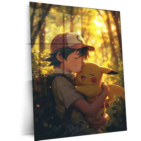 Ash & Pikachu’s Love - Pokémon Metal Poster | Iconic Duo | Heartwarmin ...